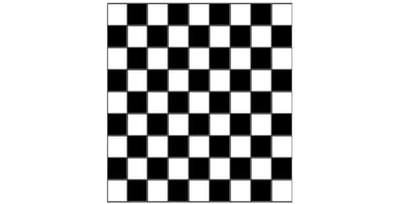 PHP script that creates a chess board using nested for loop.